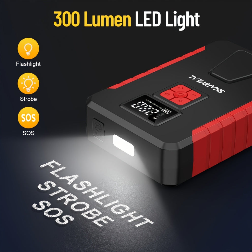 Portable Car Jump Starter with Air Compressor